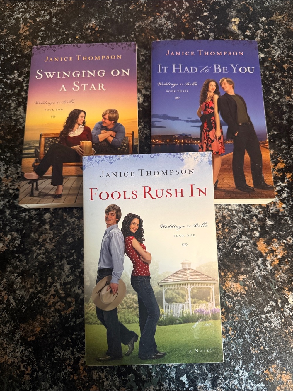 Janice Thompson 'Fools Rush In' + 2-Book Set - Purple & Cream Covers